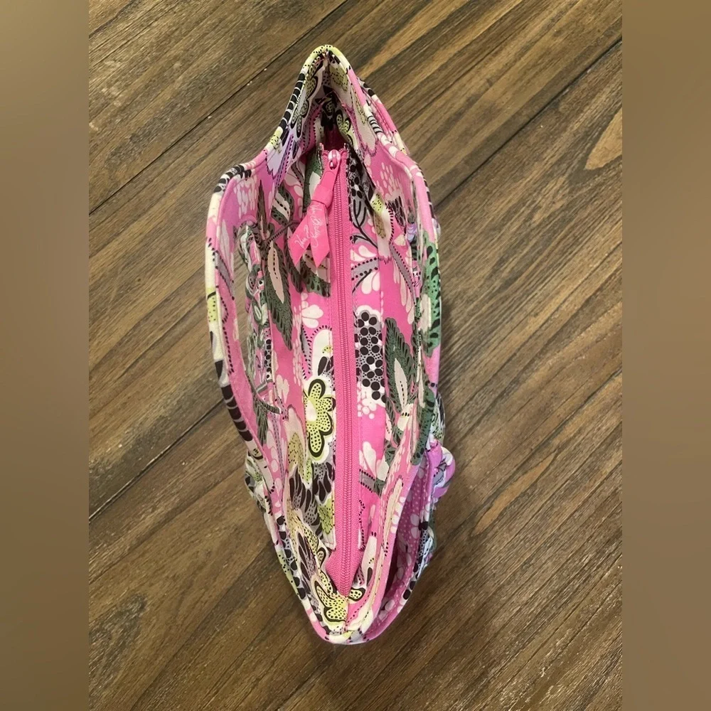 Vera Bradley Abby Priscilla Pink Green 12177-124 Satchel Purse Hand Bag Floral - Picture 8 of 9